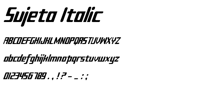 Sujeta Italic font